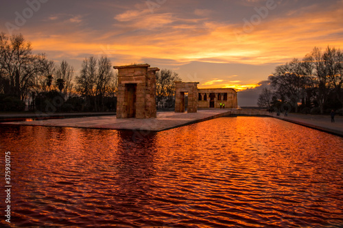 Atardecer en el Templo de Debod
