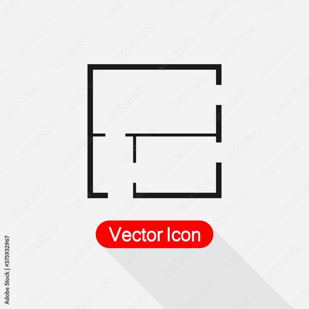 Fototapeta premium Home Plan Icon Vector Illustration Eps10