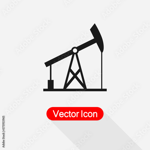 Oil Derrick Icon vector illustration Eps10