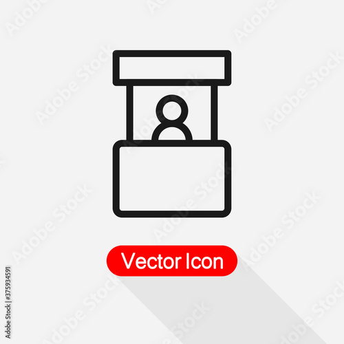 Promo Stand Icon, Exhibition Icon Vector Illustration Eps10