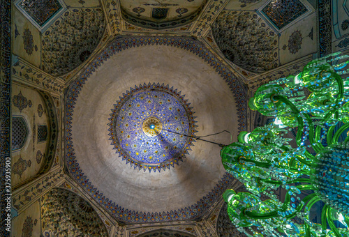 Iran, in the city of Mahan province of Kerman, old ceiling.  photo