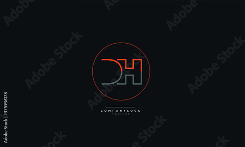 DH Letter Business Logo Design Alphabet Icon Vector Monogram 