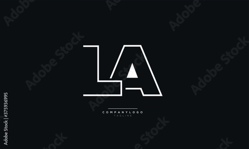 Fotografia Creative LA Letter Business Logo Design Alphabet Icon Vector Monogram