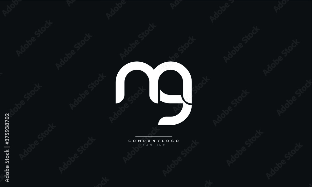 Small white mg Letter Business Logo Design Alphabet Icon Vector Symbol Small white mg Letter Business Logo Design Alphabet Icon Vector Symbol