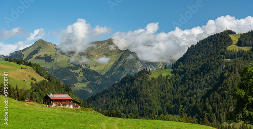 Gruyere mountain range  Switzerland 