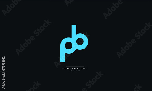 Small pb Letter Business Logo Design Alphabet Icon Vector Symbol