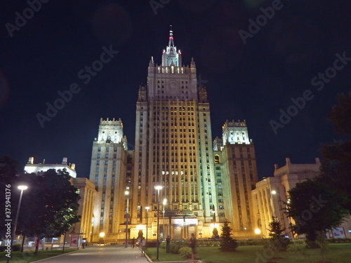 Ministry of foreign Affairs of Russia at night © Vasilii