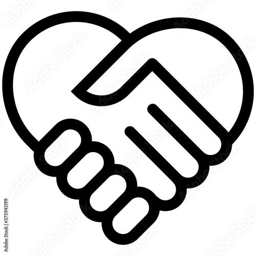 handshake icon vector illustration