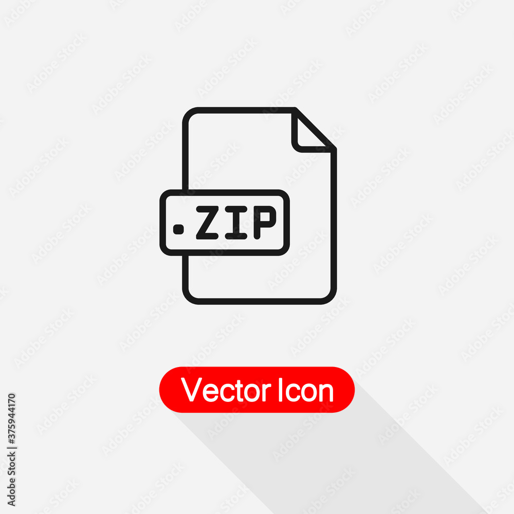 ZIP File Icon Vector Illustration Eps10 ZIP File Icon Vector Illustration Eps10