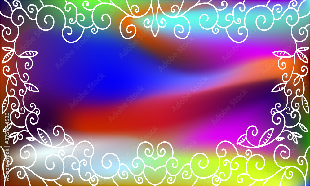 abstract floral rainbow and colorful background