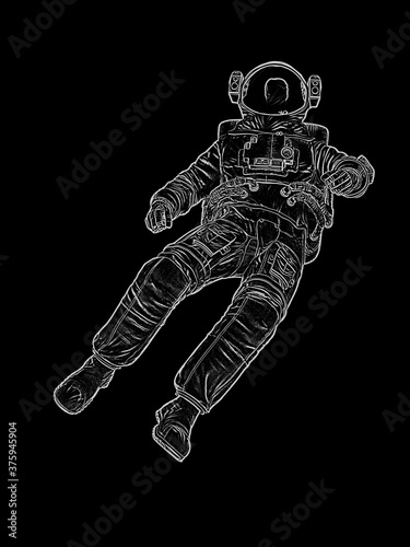 Fototapeta Naklejka Na Ścianę i Meble -  astronaut doing a float back