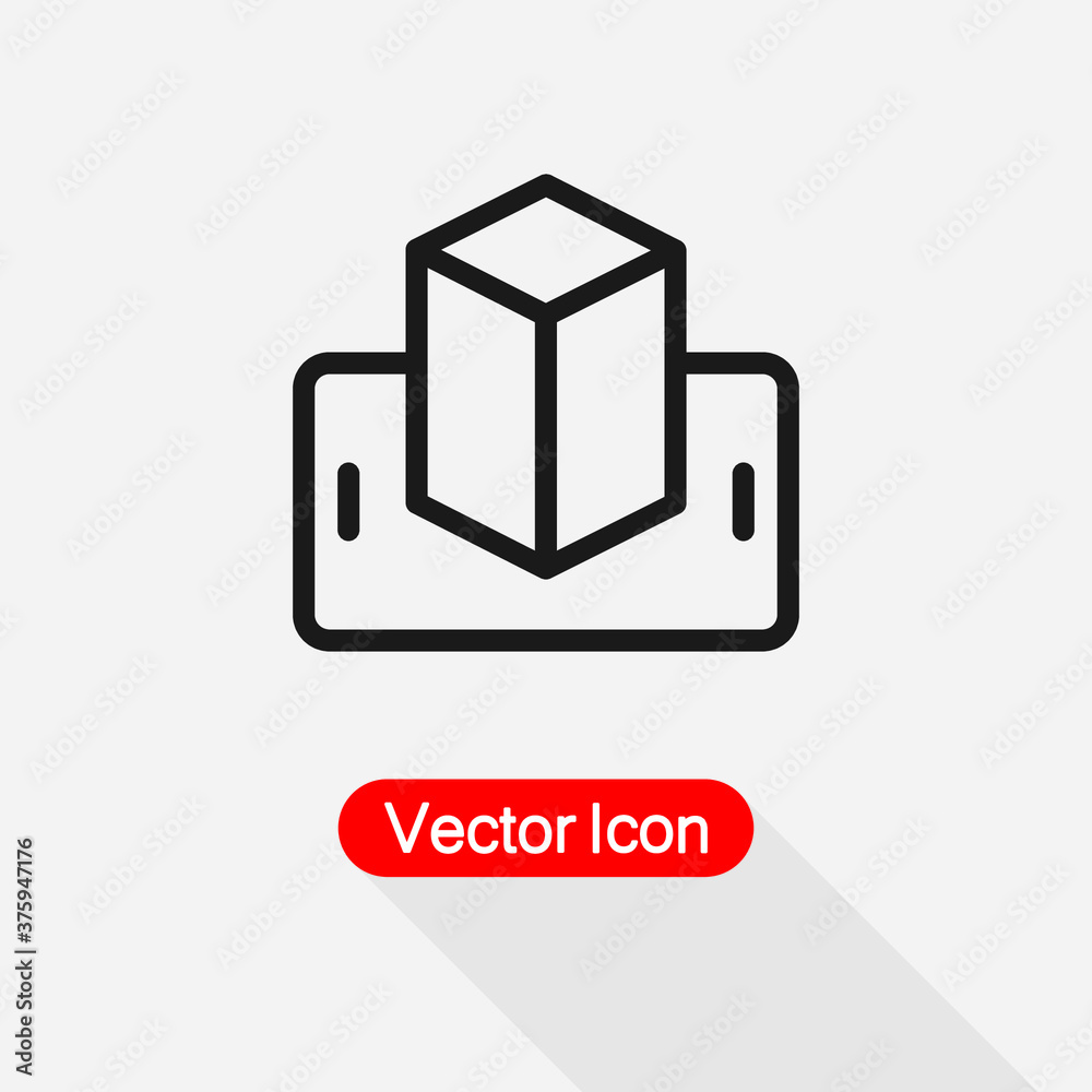 Augmented Reality Icon, Virtual Reality Symbol Icon Vector Illustration Eps10