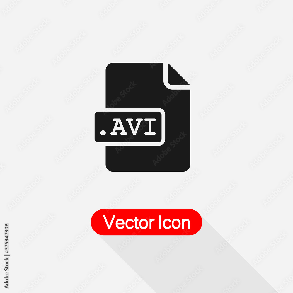 AVI File Icon Vector Illustration Eps10