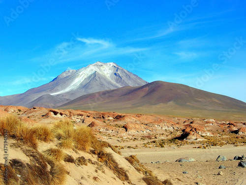 Snow-capped mountains view  Atacama desert  Bolivia
