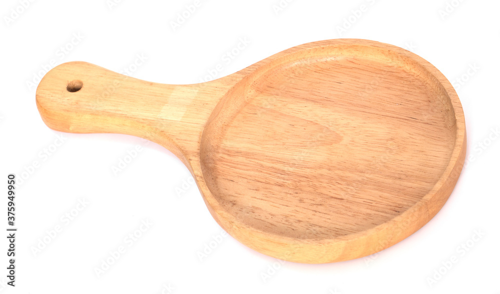 Wooden tray an isolated on white background Wooden tray an isolated on white background