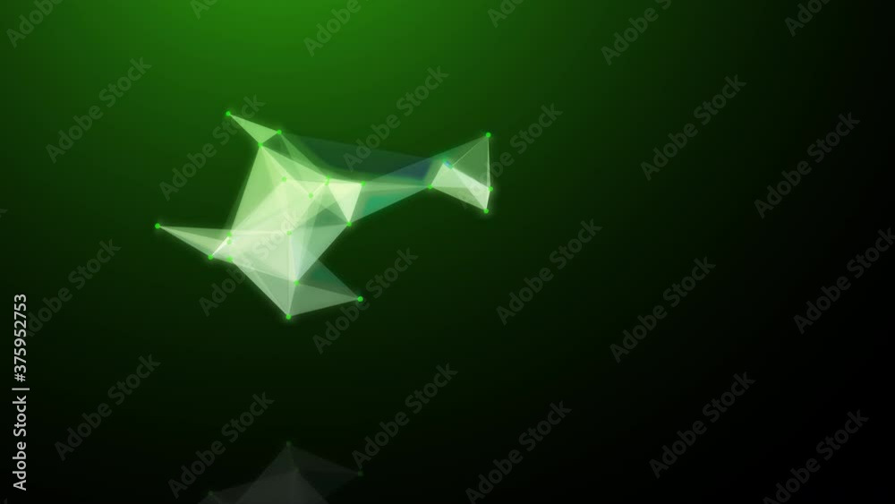 forma, astratta, 3d, collegamenti, network