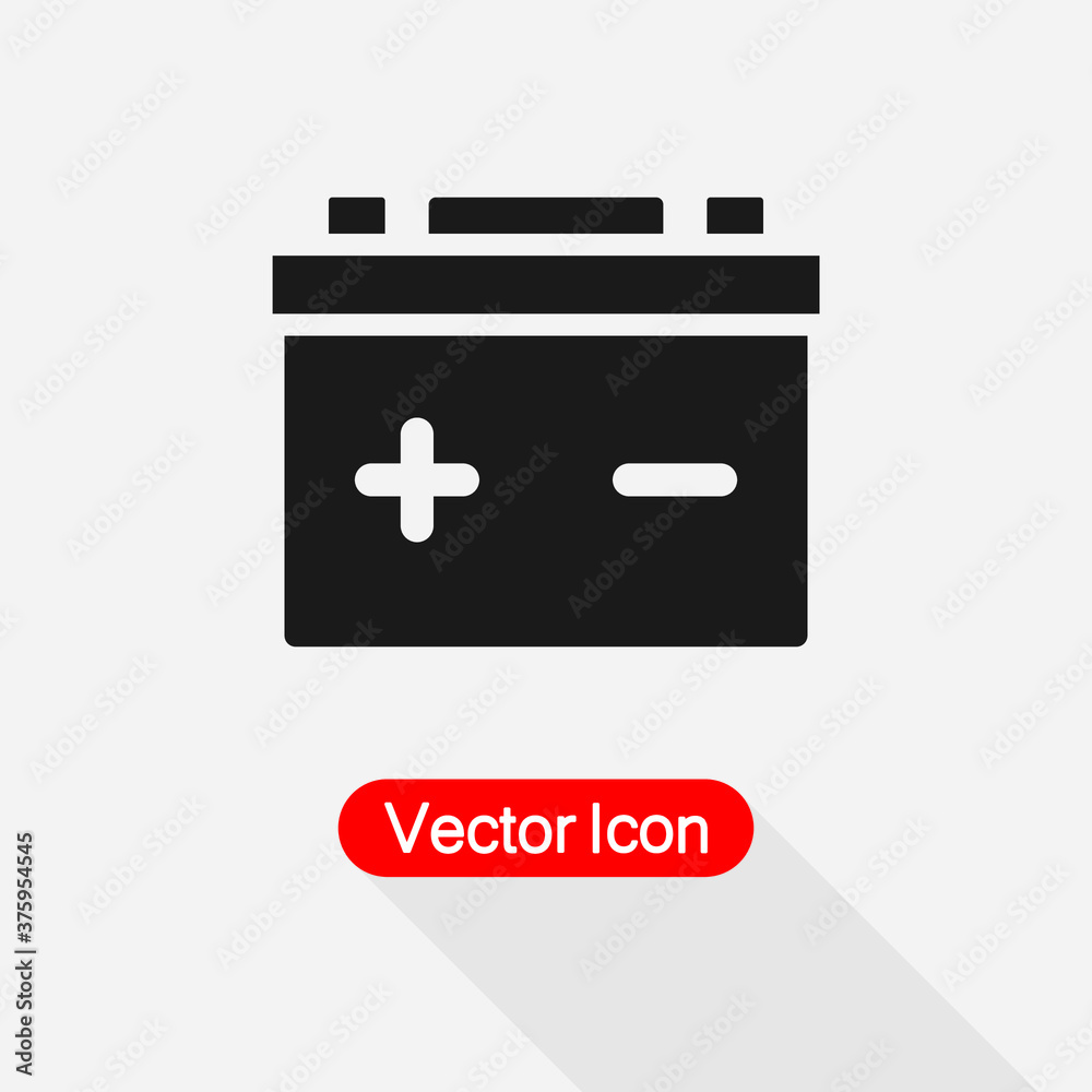 Car Battery Icon Vector Illustration Eps10 Car Battery Icon Vector Illustration Eps10