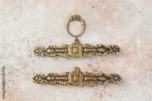 Konstfotografi Antique bronze wall embroidery holders