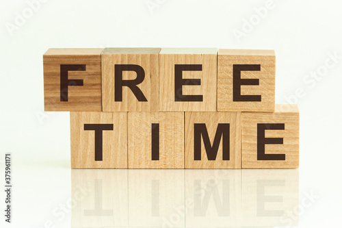 Free Time, word cube with white background #375961171