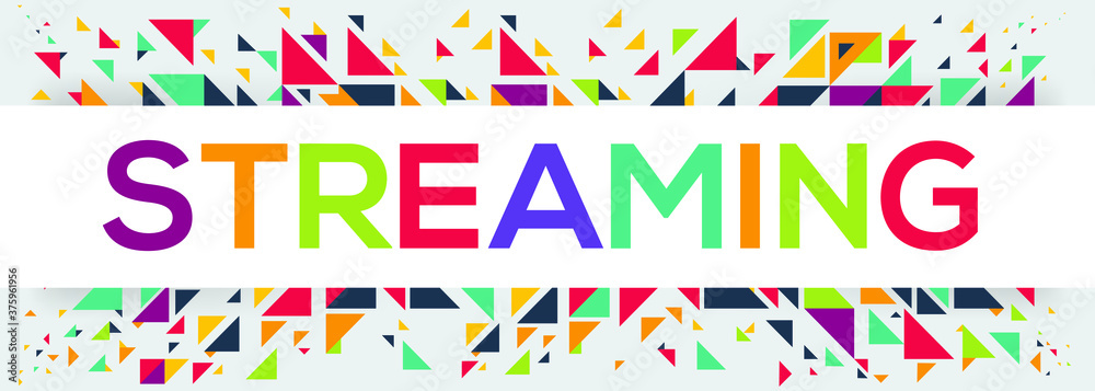 Fototapeta premium creative colorful (streaming) text design,written in English language, vector illustration.