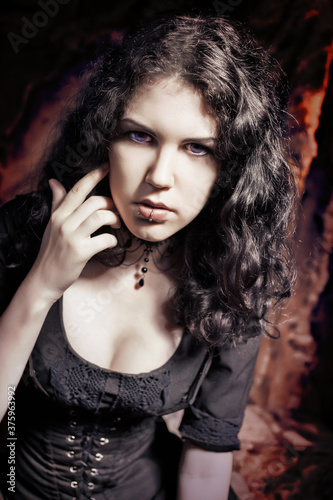 Portrait of a girl in the Gothic style