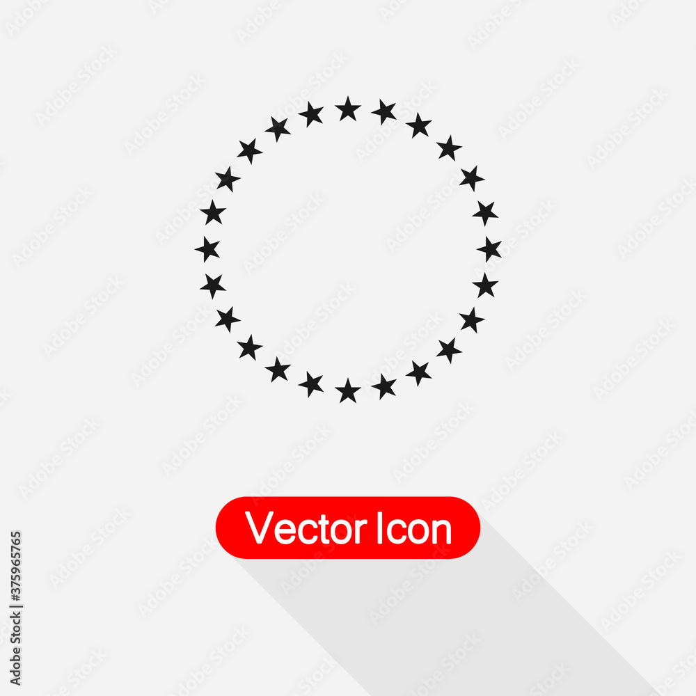 EU Flag Icon, Round Star Icon Vector Illustration Eps10 EU Flag Icon, Round Star Icon Vector Illustration Eps10