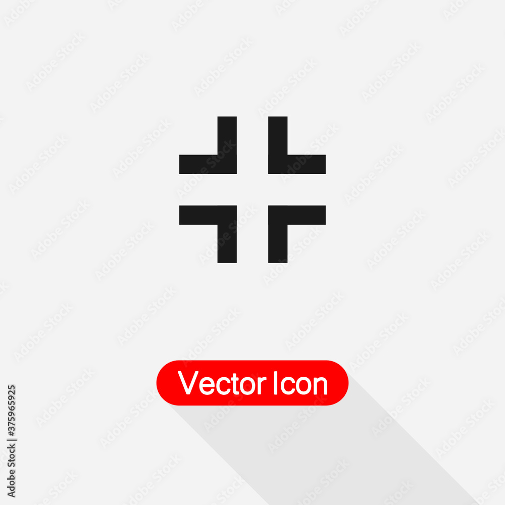 Obraz premium Exit Full Screen Icon Vector Illustration Eps10