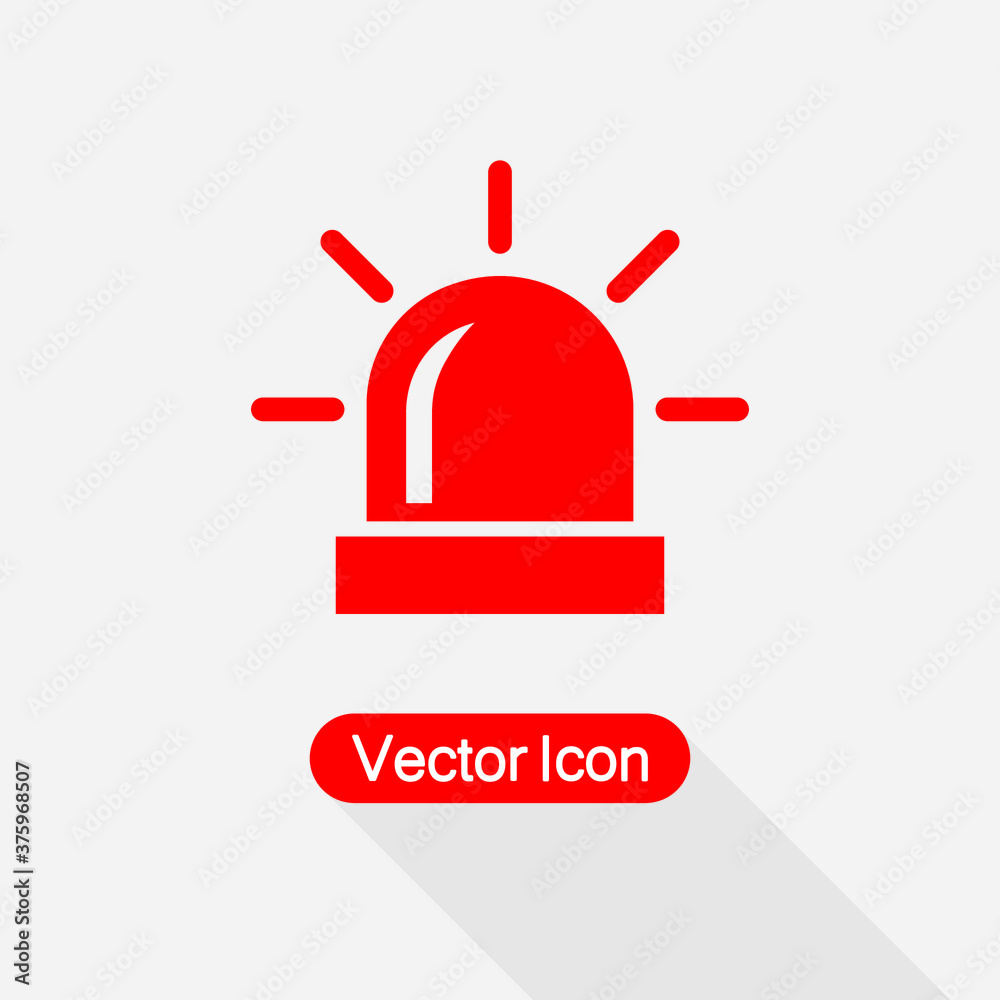 Flasher Icon, Alarm Siren Icon Vector Illustration Eps10