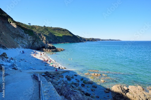 Beautiful seascape at Plouha in Brittany France photo