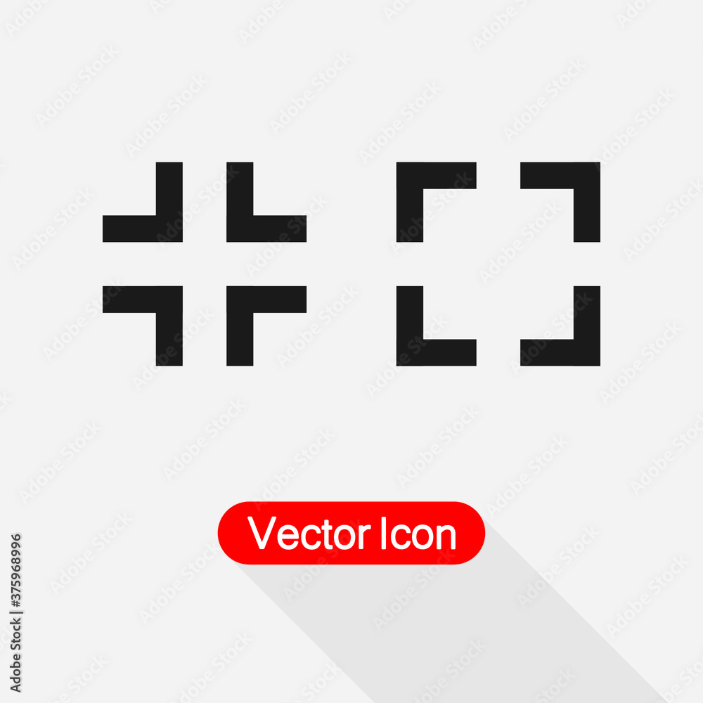 Full Screen and Exite Full Screen Icon Vector Illustration Eps10 Full Screen and Exite Full Screen Icon Vector Illustration Eps10