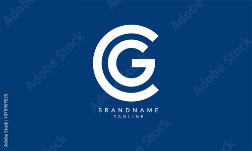 Alphabet letters Initials Monogram logo CG, GC, C and G