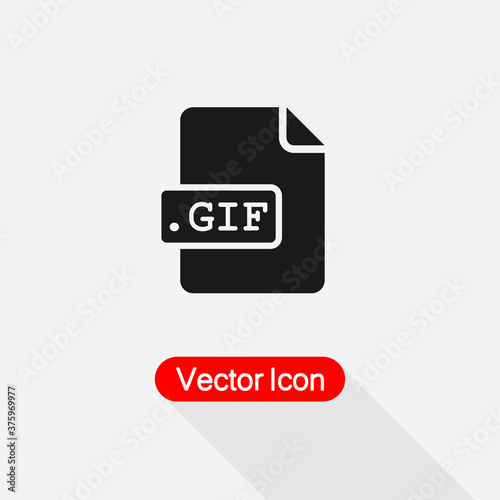 GIF File Icon Vector Illustration Eps10