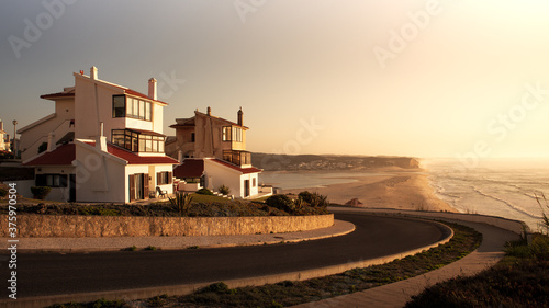 Coastal road golden hour