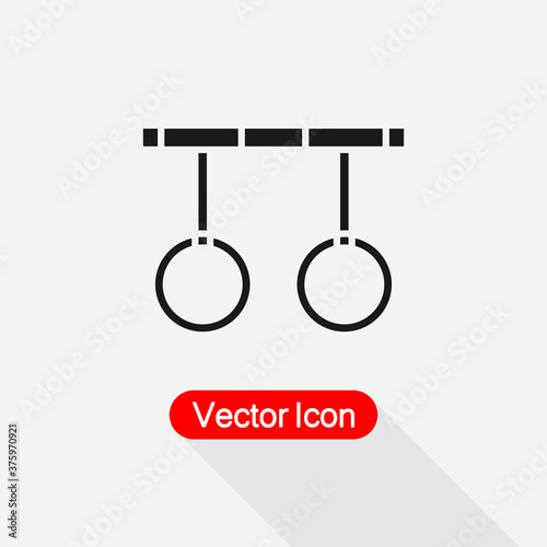 Gymnastic Rings Icon Vector Illustration Eps10