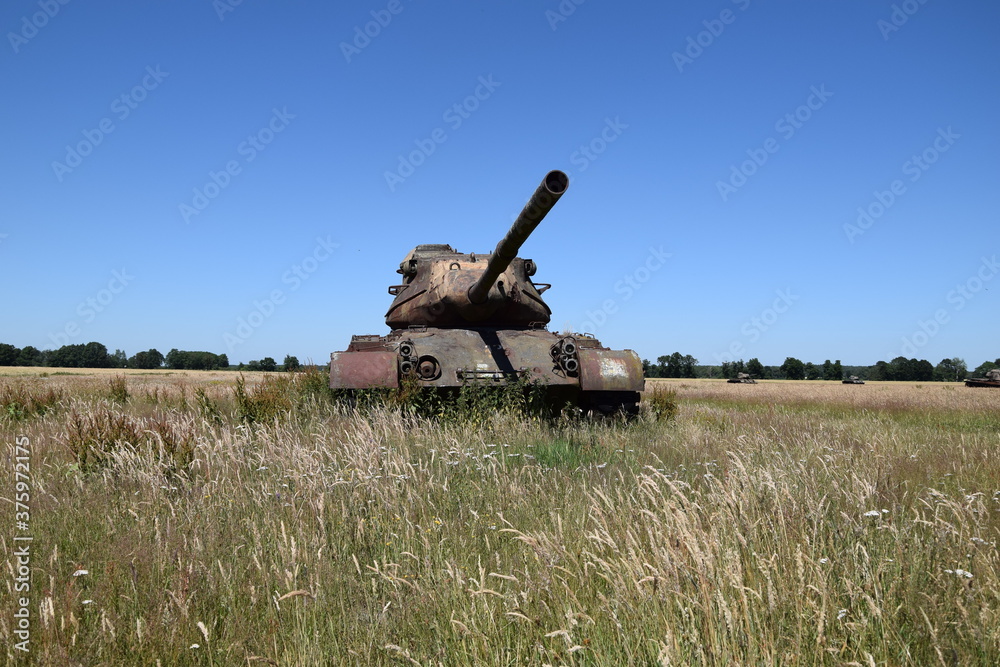 Fototapeta premium Panzer auf dem Panzerfeld bei Wahn