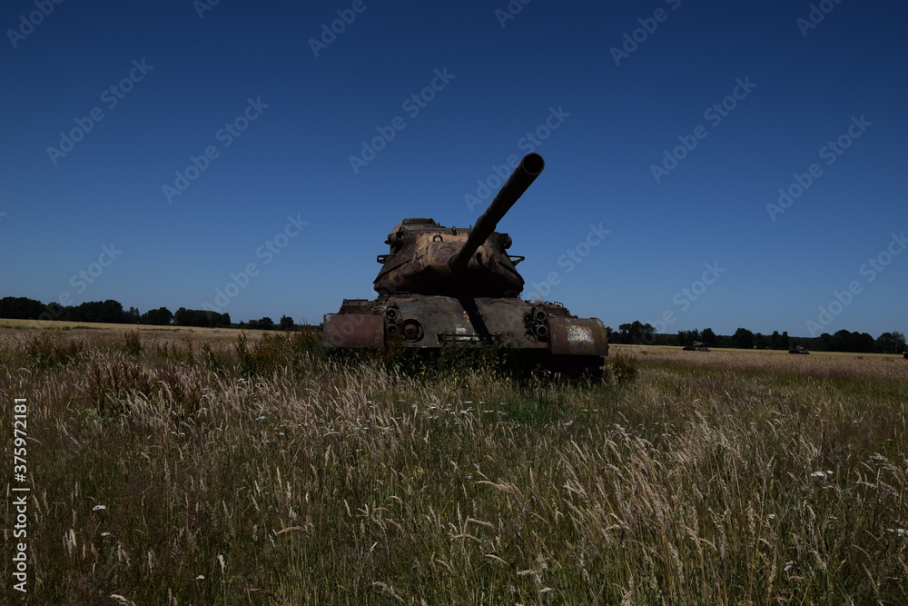 Fototapeta premium Panzer auf dem Panzerfeld bei Wahn