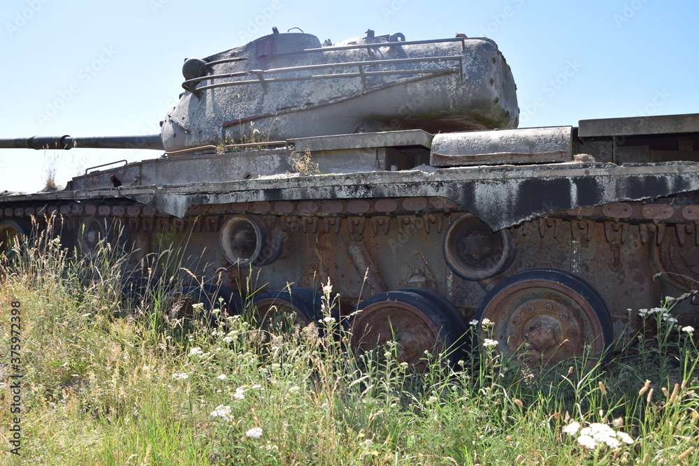 Fototapeta premium Panzer auf dem Panzerfeld bei Wahn