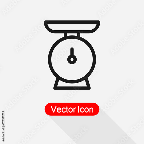Kitchen Scale Icon Vector Illustration Eps10