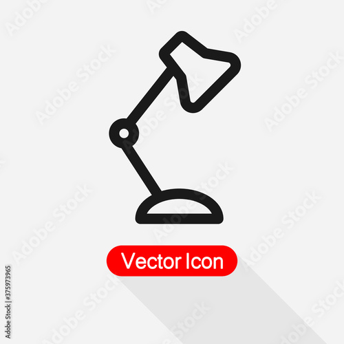 Table Lamp Icon Vector Illustration Eps10