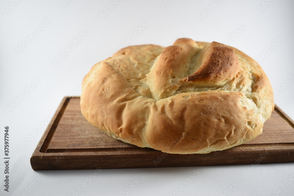 front views of a homemade circle bread
front views of a homemade circle bread