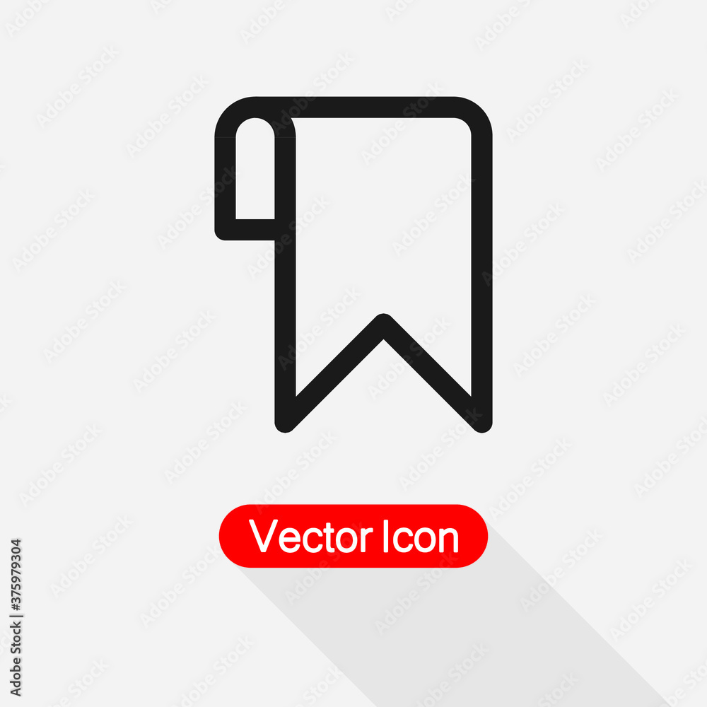 Outline Bookmark Ribbon Icon Vector Illustration Eps10 Outline Bookmark Ribbon Icon Vector Illustration Eps10