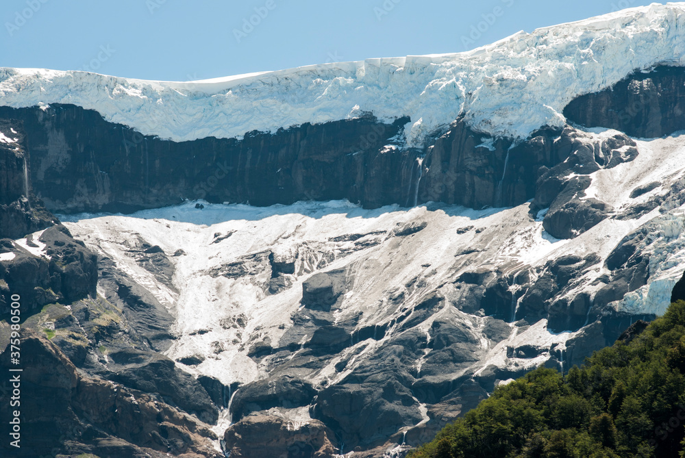Glaciar Ventisquero negro volcan Tronador