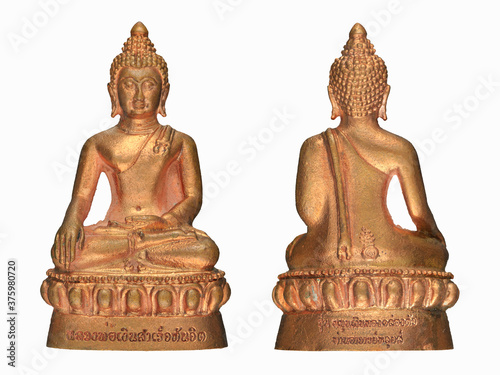 Obraz na płótnie Buddha statue isolated on white background w salonie