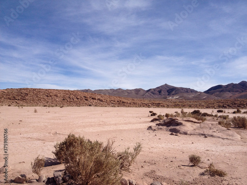 desert mountains blue sky isolated