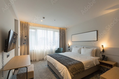 Interior of a luxury hotel bedroom © rilueda