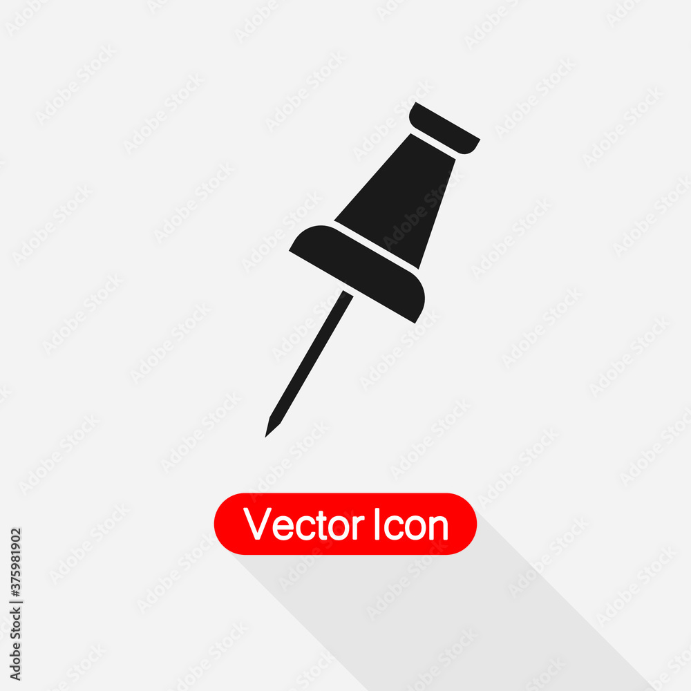 Push Pin Icon Vector Illustration Eps10 Push Pin Icon Vector Illustration Eps10