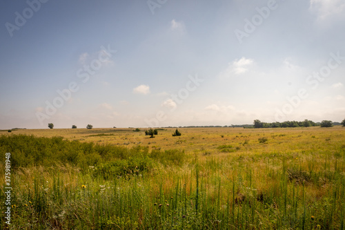 A rural countryside farmland of America.