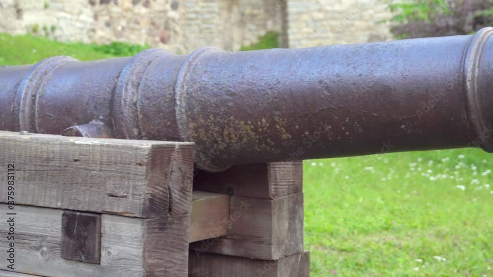 The big cannon found outside the Haapsalu Castle in Estonia The big cannon found outside the Haapsalu Castle in Estonia