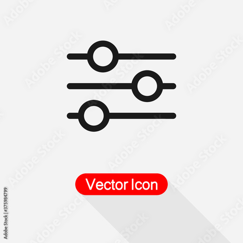 Settings Icon,Equalizer Icon Vector Illustration Eps10