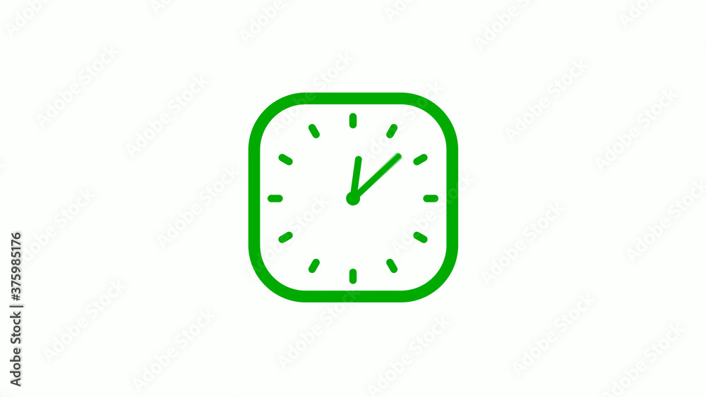 New green color square clock icon on white background,Clock icon New green color square clock icon on white background,Clock icon